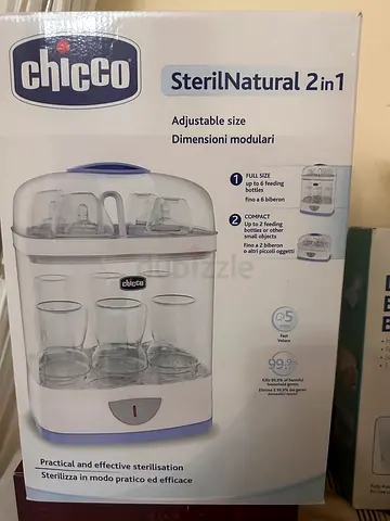 Chicco SterilNatural 2-in-1 Electric Bottle Sterilizer - brand new