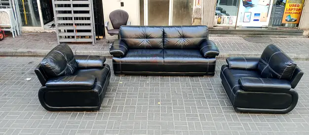Sofa Leather Black