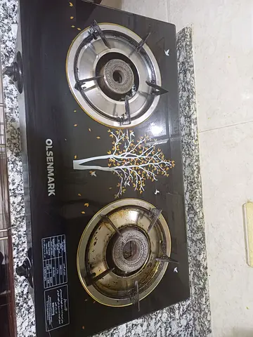 Olsenmark 2-Burner Glass Top Gas Stove - Good Working Condition