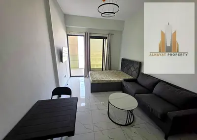 Furnished Studio with Balcony for Rent | Rukan Tower B | Dubailand