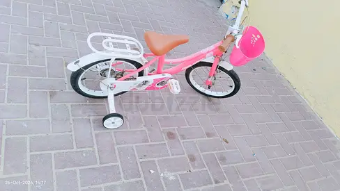 Pink 16-inch Kids Bicycle with Training Wheels - Good Condition