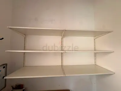 IKEA boaxel White Wall-Mounted Shelving Unit - 3 Tiers