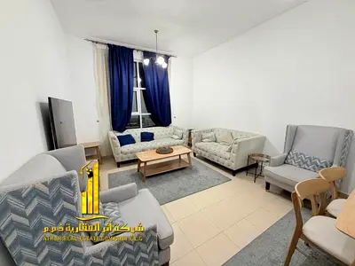 Luxury apartment (second occupancy) 2 bedrooms, a living room, and an open balcony. Located in City Tower, Ajman. for monthly rent.