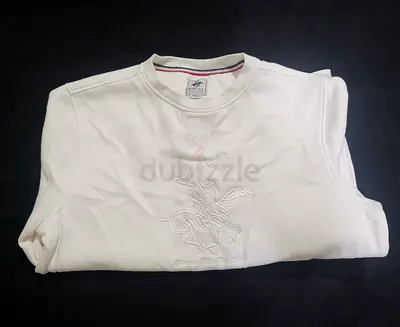 White Polo Ralph Lauren Crewneck Sweatshirt - Size L (Pre-owned)