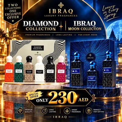 Ibraq Diamond & Moon Fragrance Set — 8 Bottles, New in Box