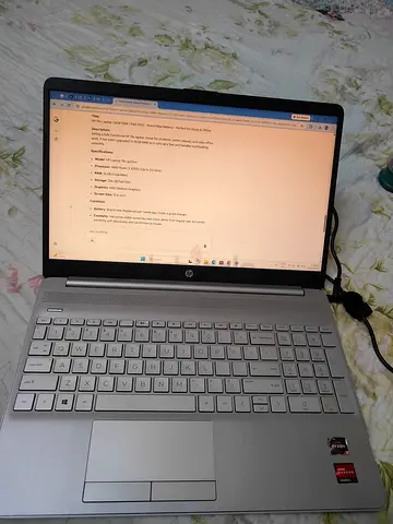 HP 15-inch Laptop - Ryzen, 16 GB RAM, 256GB SSD (Good Condition)