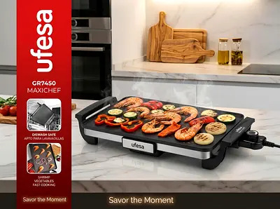 Ufesa Maxichef Electric Griddle / Table Grill - Brand new