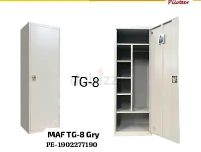 Single-door Metal Wardrobe / Locker - Grey (TG-8)