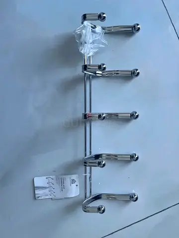 Brand New Stainless Steel Wall-Mounted Coat & Towel Hook Rack - 5 Hooks