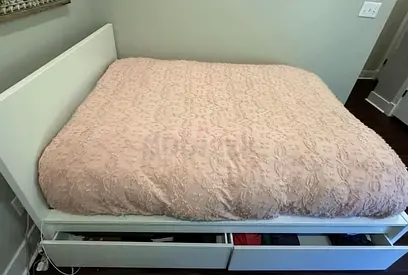 IKEA Malm Queen size bed frame with mattress (Good Condition)