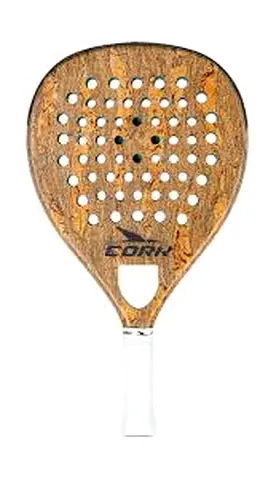 Used cork-style wooden padel racket — good condition