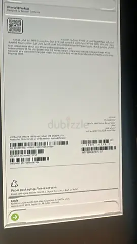 iPhone 18 Pro Max – Silver – 2TB – For Sale