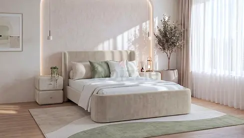 New begei boucle 160*200 king size bed