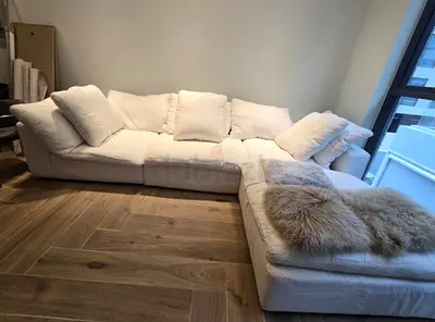Original feather 🪶 filled Modular Marina Home Luscious Sofa with footstool