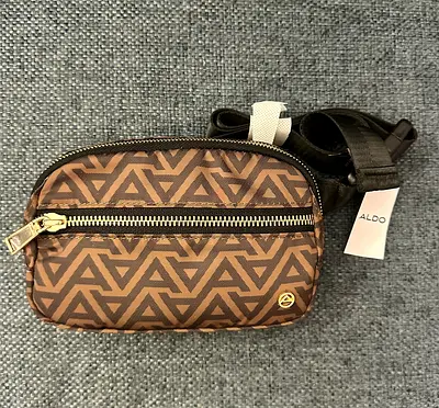 Aldo Brown Logo Pattern Waist Bag (New with tags)