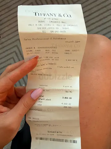 Tiffany & Co. CZ Jewelry with Original Receipt - Like New