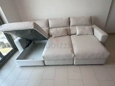 Ikea Eskilstuna L shape sofa bed with storage