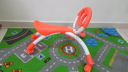 Kids Ride-On Wiggle Scooter / Balance Toy - Orange & White