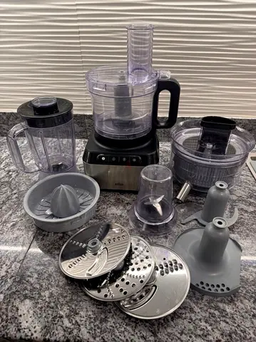 Braun 12-in-1 Food Processor FP 3235SI, 2.1 L, 800 W, Metal Design, Black