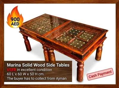 Marina solid wood side tables