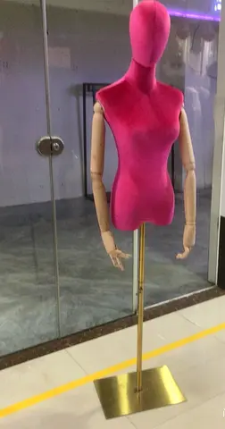 Urgent Sale!! 2pcs Female Dress Form Mannequin with Wooden Arms and Gold Stand