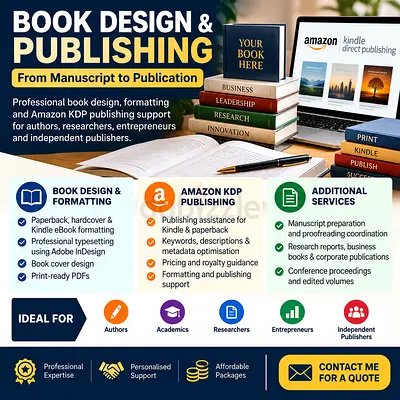 Book Design & Amazon KDP Publishing Services Flyer