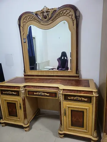 Master bedroom furniture set for sale, including:  King-size master bed  Spacious wardrobe  Dressing