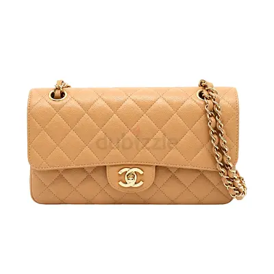 Chanel Medium Classic Double-flap Bag in Quilted Caviar Leather