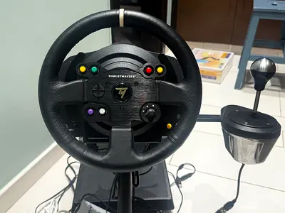 Thrustmaster TX Leather Edition Sim Racing Set – TH8A Shifter + Wheel Stand Pro (US model, transform