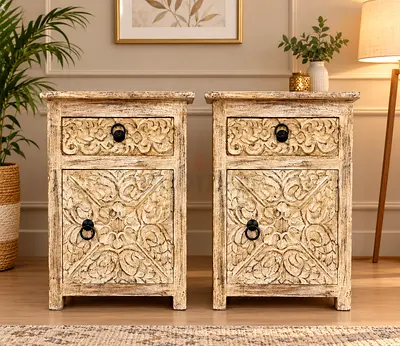 Solid Wood Handcrafted Bedside Tables/NightStands