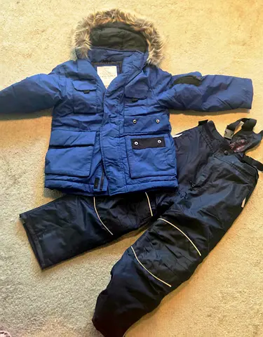 Child's Blue Winter set with Insulated Snow Pants (2-piece set)