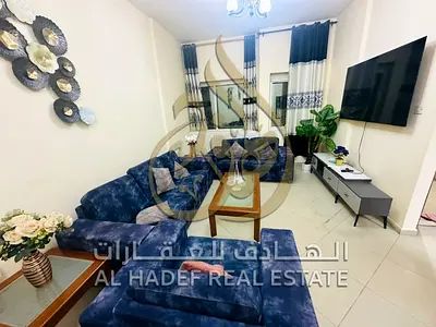 One bedroom + living room, fully furnished, good size, located near the Dubai exit, Al Khan, Sharjah.