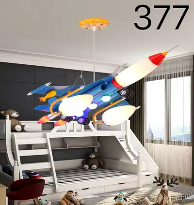 Classifieds: Kids Rocket Ship Ceiling Pendant Light - 3-Light Space ...