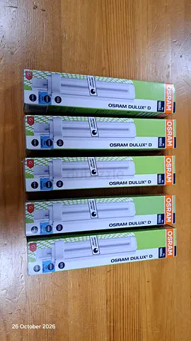 Lot of 5 Osram Dulux D 16W/840 Compact Fluorescent Lamps (new in box)