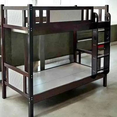 Bed Wood Dark Brown
