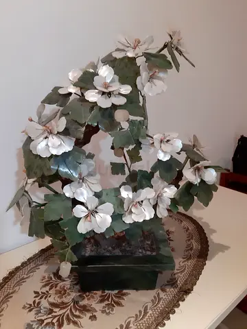 vintage jade floral tree