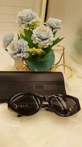 Christian Dior black sunglasses with case - used