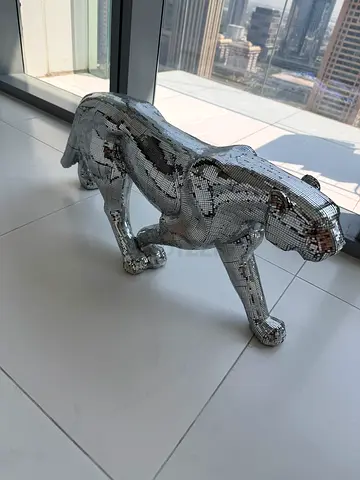 Mosaic glass panther