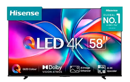 Hisense 58" QLED 4K Smart TV - Excellent Condition