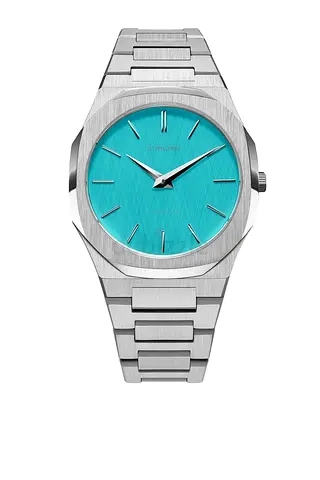 D1 MILANO WATCH ULTRA THIN Stainless Steel Men's Watch with Turquoise Dial - Slim Profile
