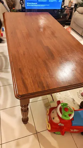 Solid Wood Dining Table with Turned Legs - Large