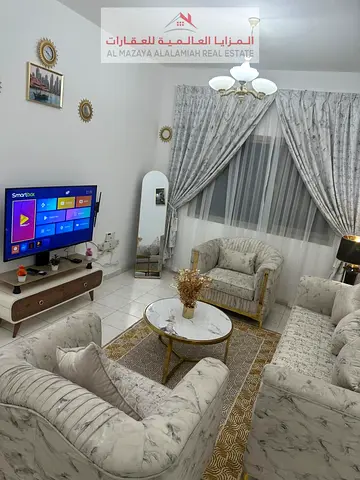 Monthly - Two rooms and a hall - Al Taawun - Deluxe furniture - With internet -3 bathrooms