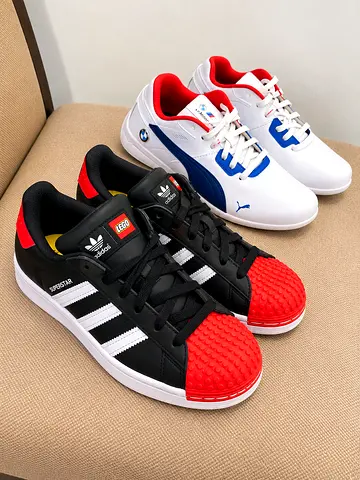 2 PAIRS BRAND New Adidas X LEGO Superstar & Puma BMW Motorsport Kids Trainers. EU36/37