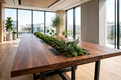 Andriel Walnut Meeting Table, Conference Table – Quarry
