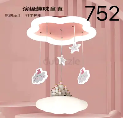 Kids cloud and star ceiling light - modern pendant lamp for nursery (model 752) 3color Led