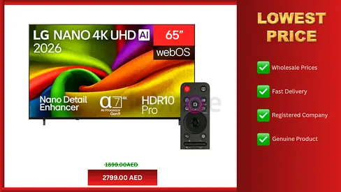 LG  65 inch NANO 4K AI NU84 Smart TV 8 series 2026 1 Year Warranty