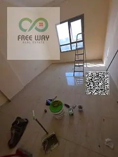 For annual rent in Ajman: a one-bedroom apartment (room and living room) in Al Rawda 3.