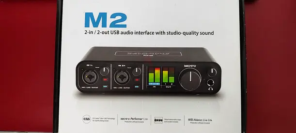MOTU M2 USB Audio Interface (2-in / 2-out) - Excellent Condition