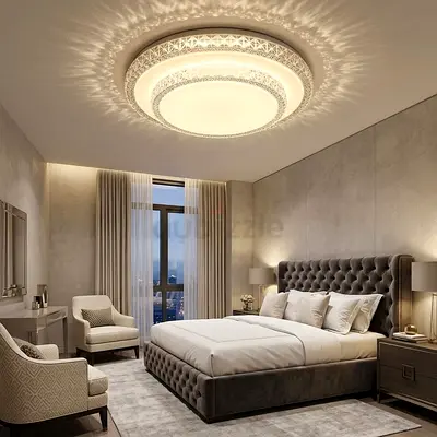 Round LED Ceiling Light - 3 Color Temperature, Decorative Edge (New) size 40cm