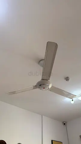 Used 3-blade Ceiling Fan – White, Good Working Condition ( 2 Fans )